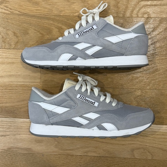 JJJJound X Reebok Gray and White ClassicNylon Sneakers Size 9